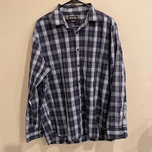 Michael Kors blue plaid shirt